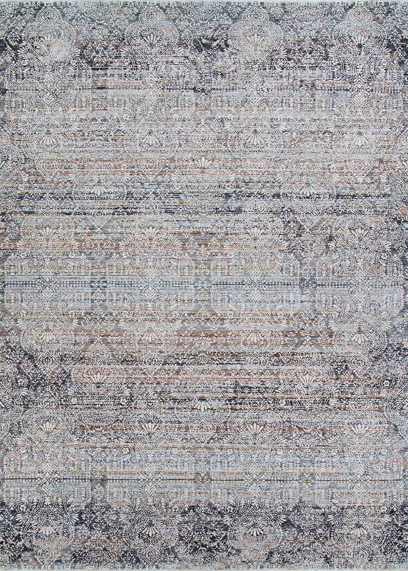 Couristan Couristan Luxor Barocco Area Rug, 5'3" x 7'6", Antique Beige-Pewter