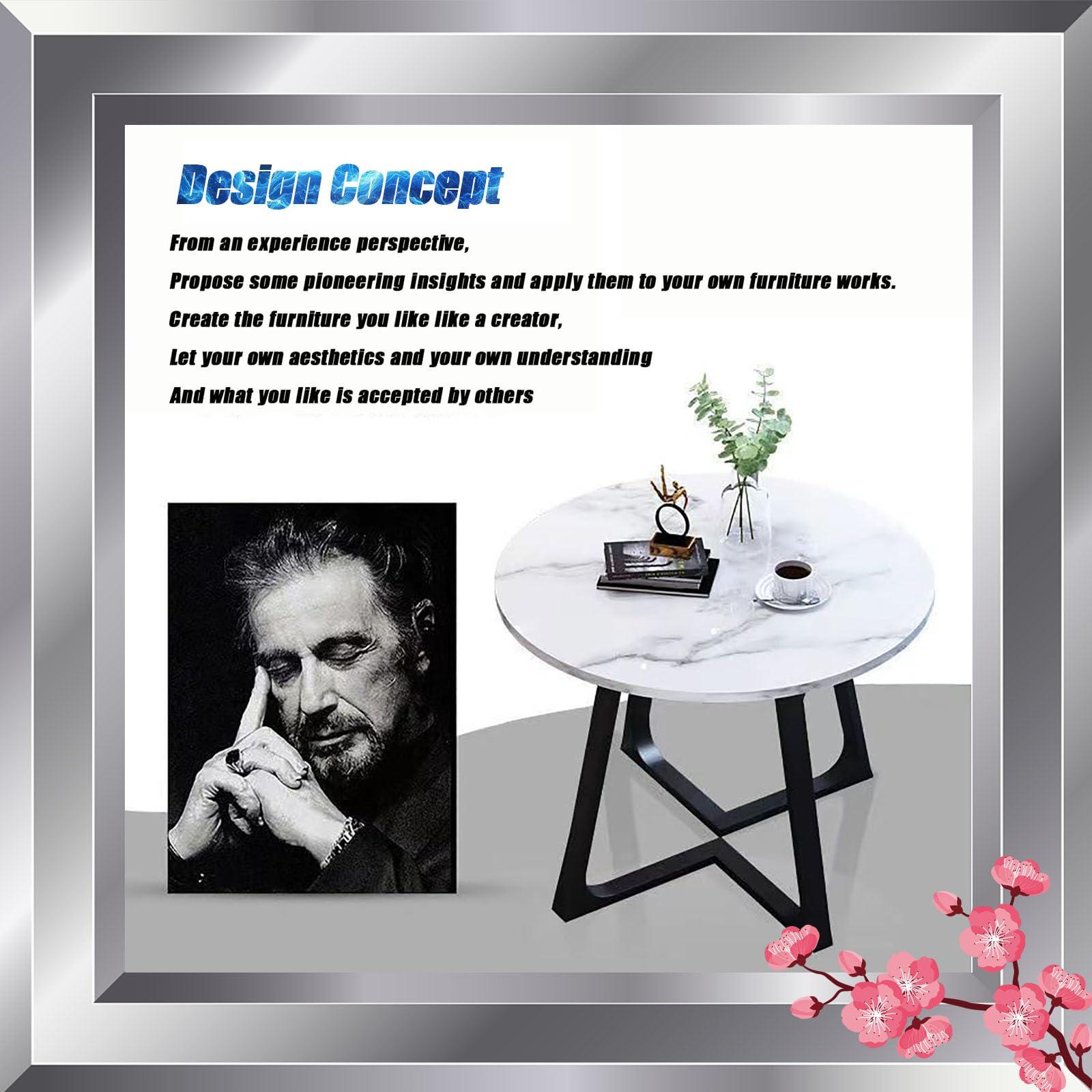 OCAZI OCAZI Round Conference Table for Dinning Room/Kitchen Simple Small Round Table Kitchen Dining Table Set Modern Round Breakfast Bar Round Furniture Table and Chair Set 90x75cm/35.4x29.5in(WxH)#42