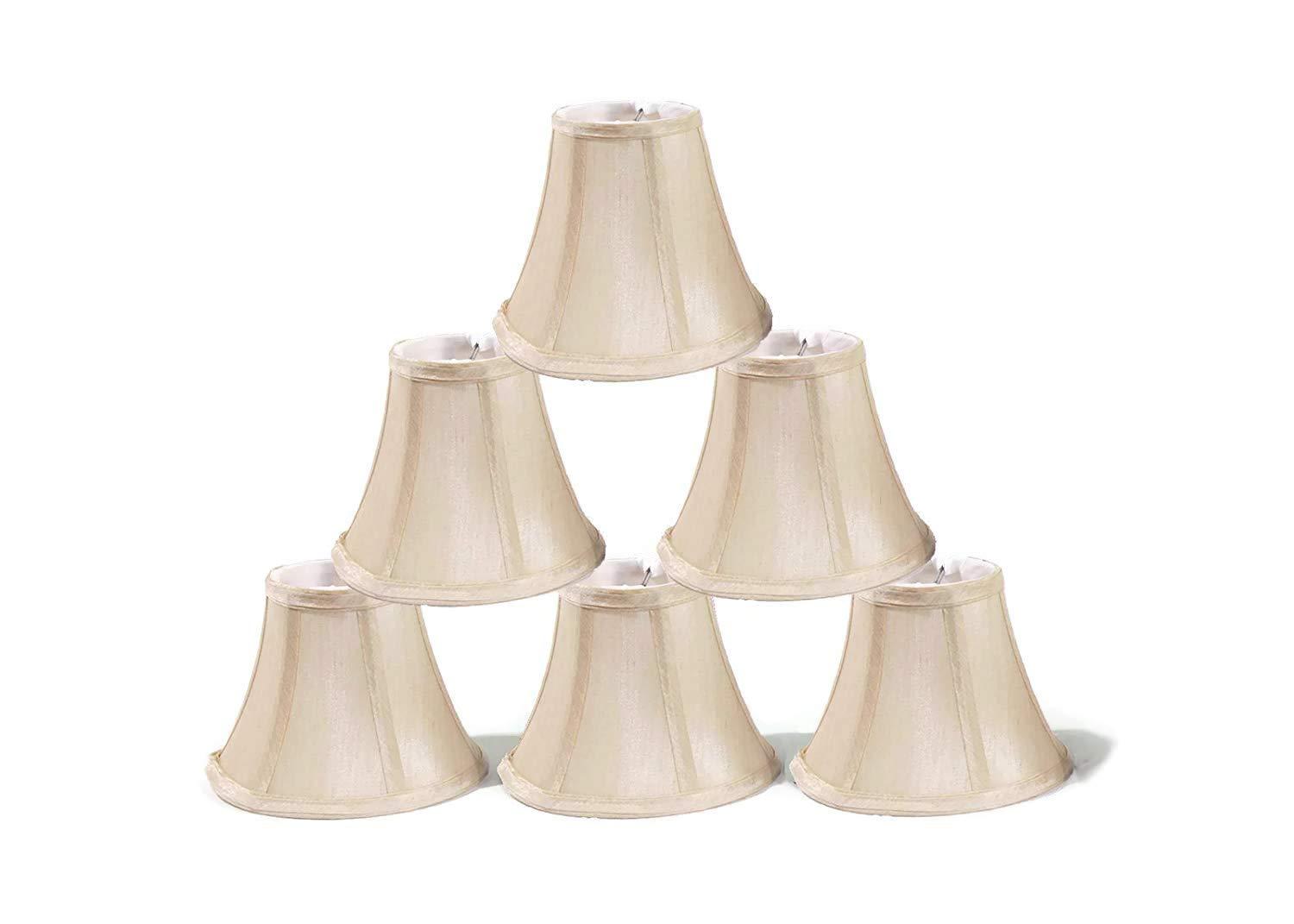 Urbanest Urbanest Chandelier Lamp Shades, Set of 6, Soft Bell 3\"x 6\"x 5\" Cream, Clip on
