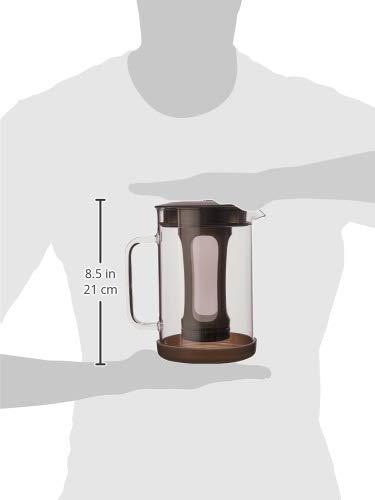 Primula Primula Pace Cold Brew Iced Coffee Maker with Durable Glass Pitcher and Airtight Lid, Dishwasher Safe, Perfect 6 Cup Size, 1.6 Qt, Black