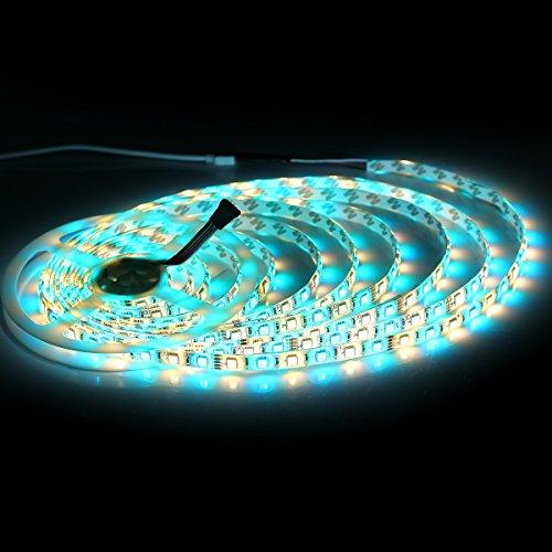 SUPERNIGHT SUPERNIGHT RGBWW LED Strip Light IP65 Waterproof RGB Color Changing Rope Lighting with Warm White 3500K Color 16.4ft 300leds 5050 Tape Light (RGB + Warm White)