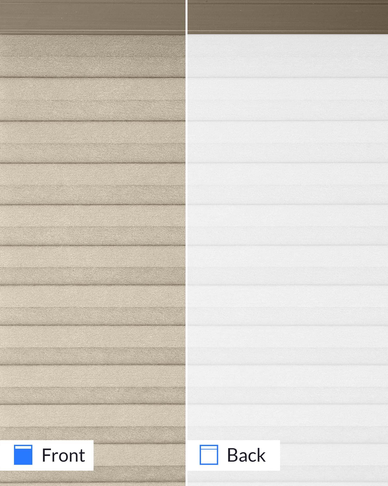 CHICOLOGY CHICOLOGY Cellular Shades, Top Down Bottom Up Shades, Blinds for Windows, Window Shades for Home, Door Blinds, Window Coverings, Cellular Blinds,Barnwood - Light Filtering, 26" W x 72" H