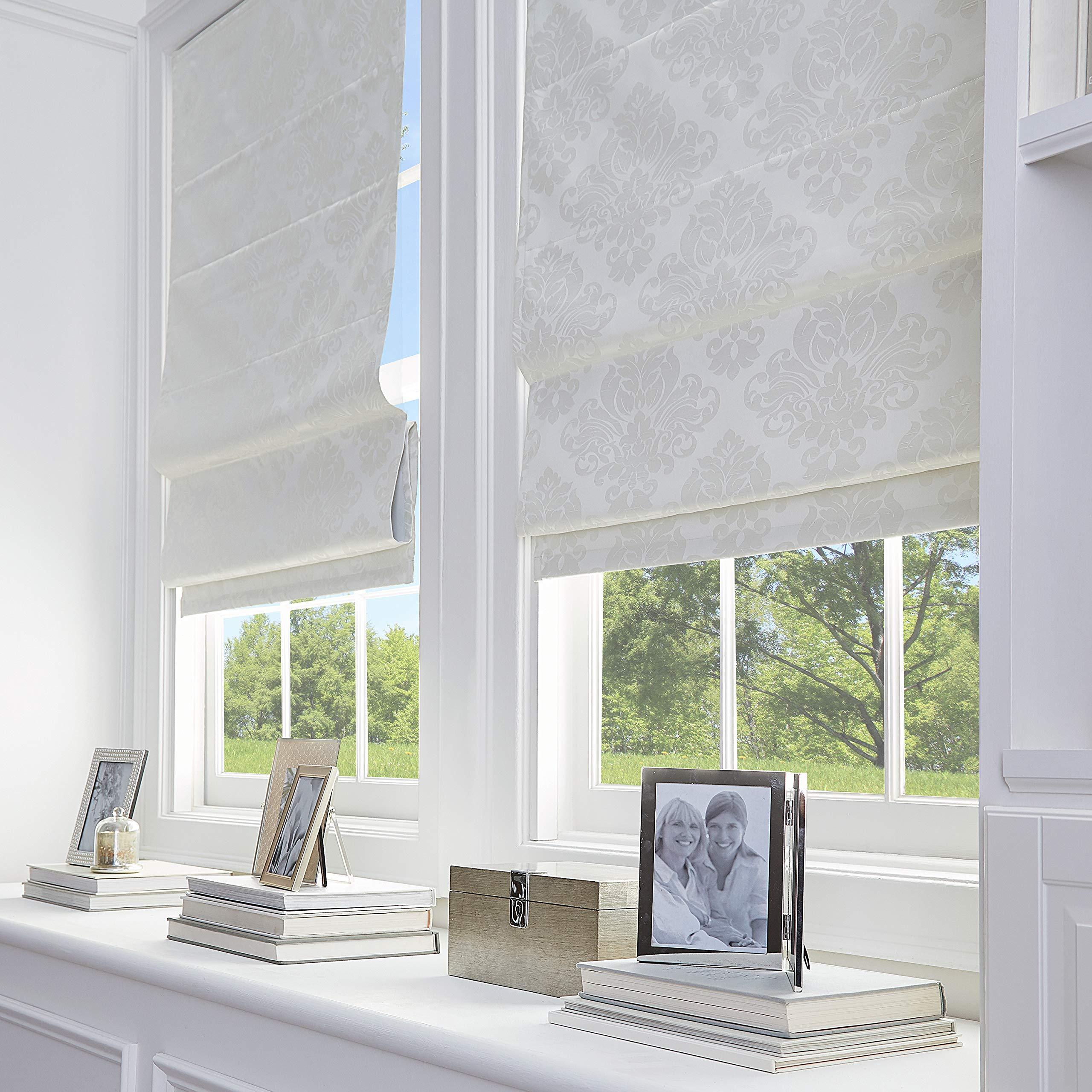 Curtainworks Damask Room Darkening Cordless Roman Shade