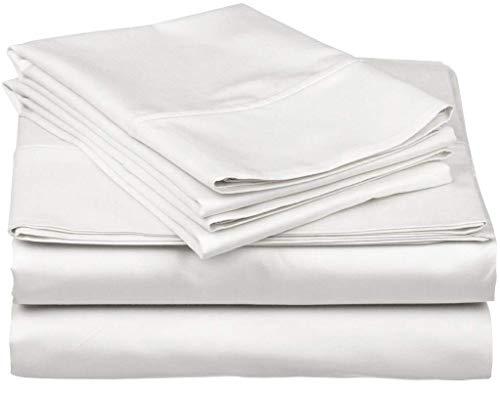 Egyptian Cotton Factory Outlet Store Egyptian Cotton Factory Outlet Store 21 Inches Extra Deep Pocket - 1000 Thread Count Egyptian Cotton Four (4) Piece Bed Sheet Set, 1000Tc, Queen, Solid White
