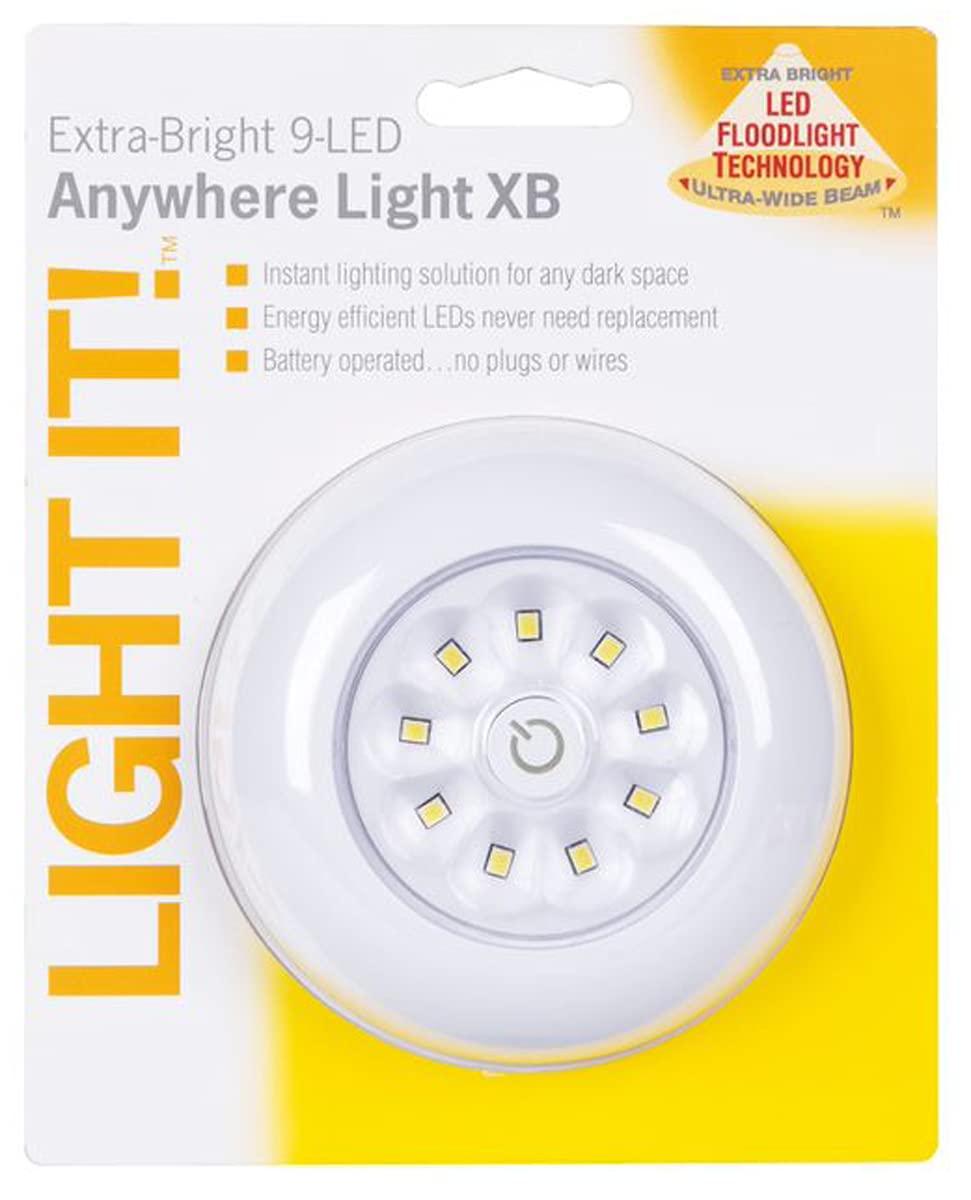 LIGHT IT! LIGHT IT! by Fulcrum, 30015-308 9-LED Anywhere Light XB, White, Single Pack
