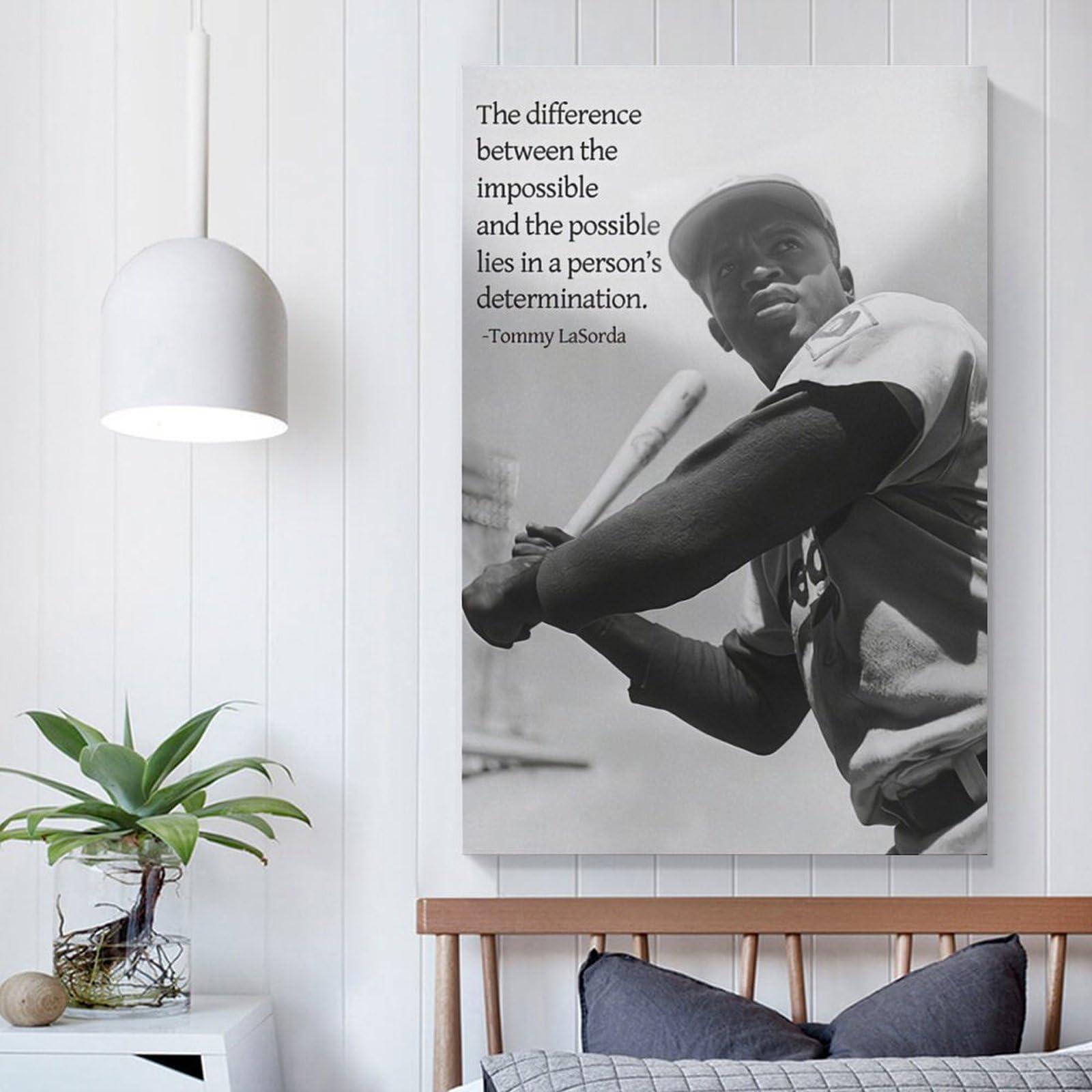 TERRE D\'HORSE TERRE D\'HORSE Jackie Robinson Quote Print Photo Art Painting Canvas Poster Home Decorative Bedroom Modern Decor Posters Gifts 24x36inch(60x90cm)