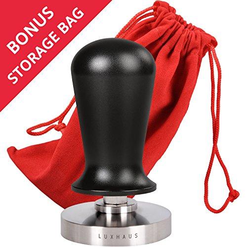 LUXHAUS LuxHaus Espresso Tamper - 53mm Calibrated Coffee Tamper for Espresso Machine with Spring Loaded 100% Flat Stainless Steel Base