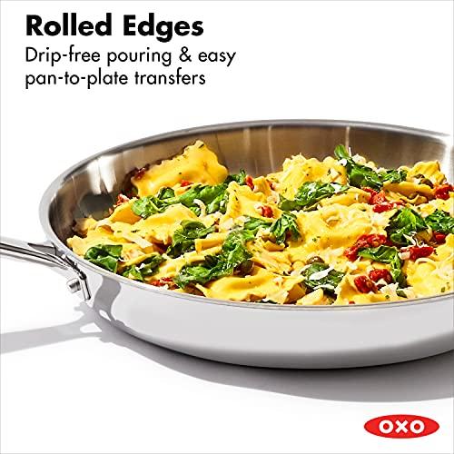 OXO OXO Good Grips Pro Tri Ply Stainless Steel Dishwasher Safe Nonstick Frying Pan, 12"