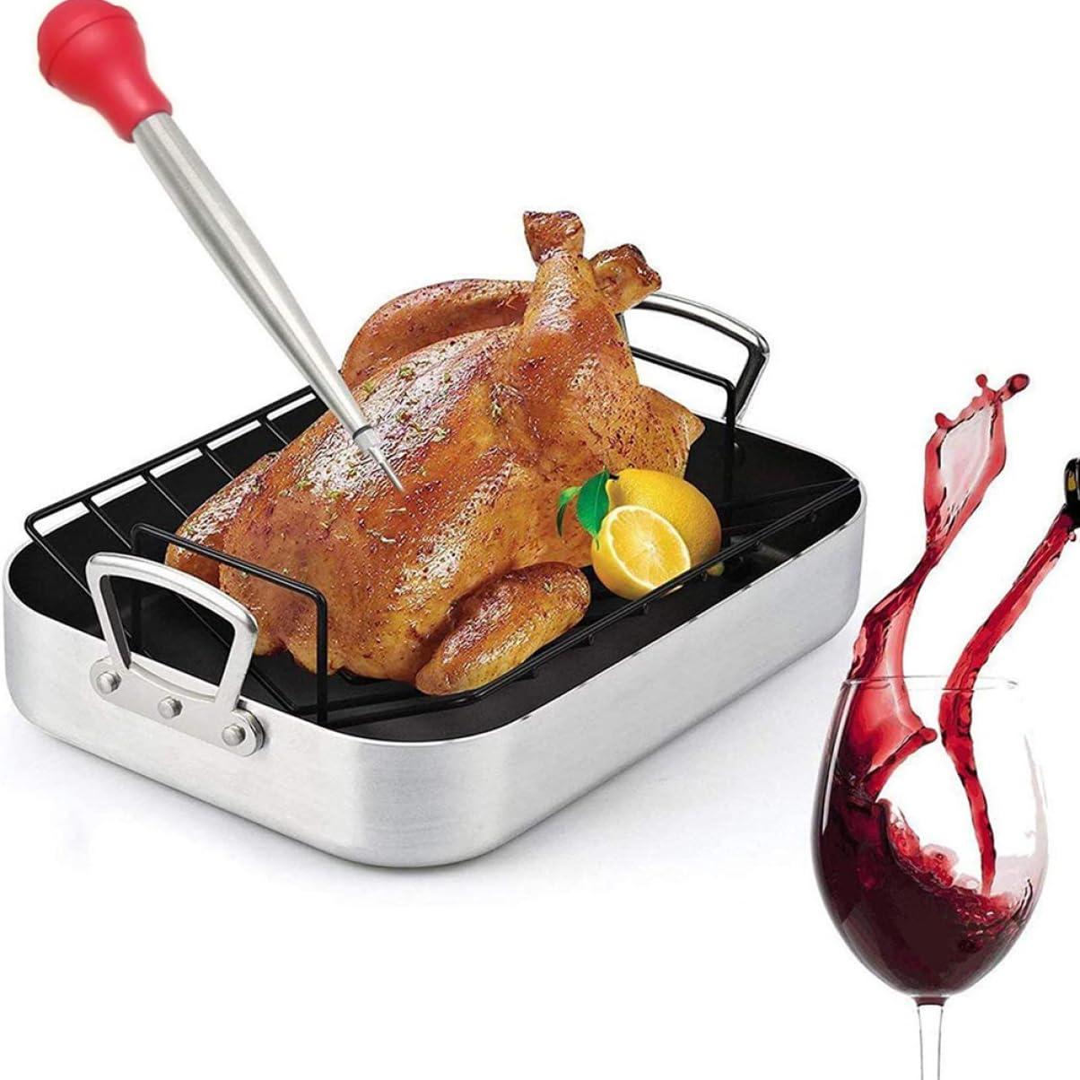 PRETYZOOM PRETYZOOM 2 Sets Turkey Needle Set Injector Injection Mallet Pounder Mixer Turkeys Chomps Turkey Kitchen Tool Marinade Injecting Tool Kitchen Gadget Oil Suction Pump