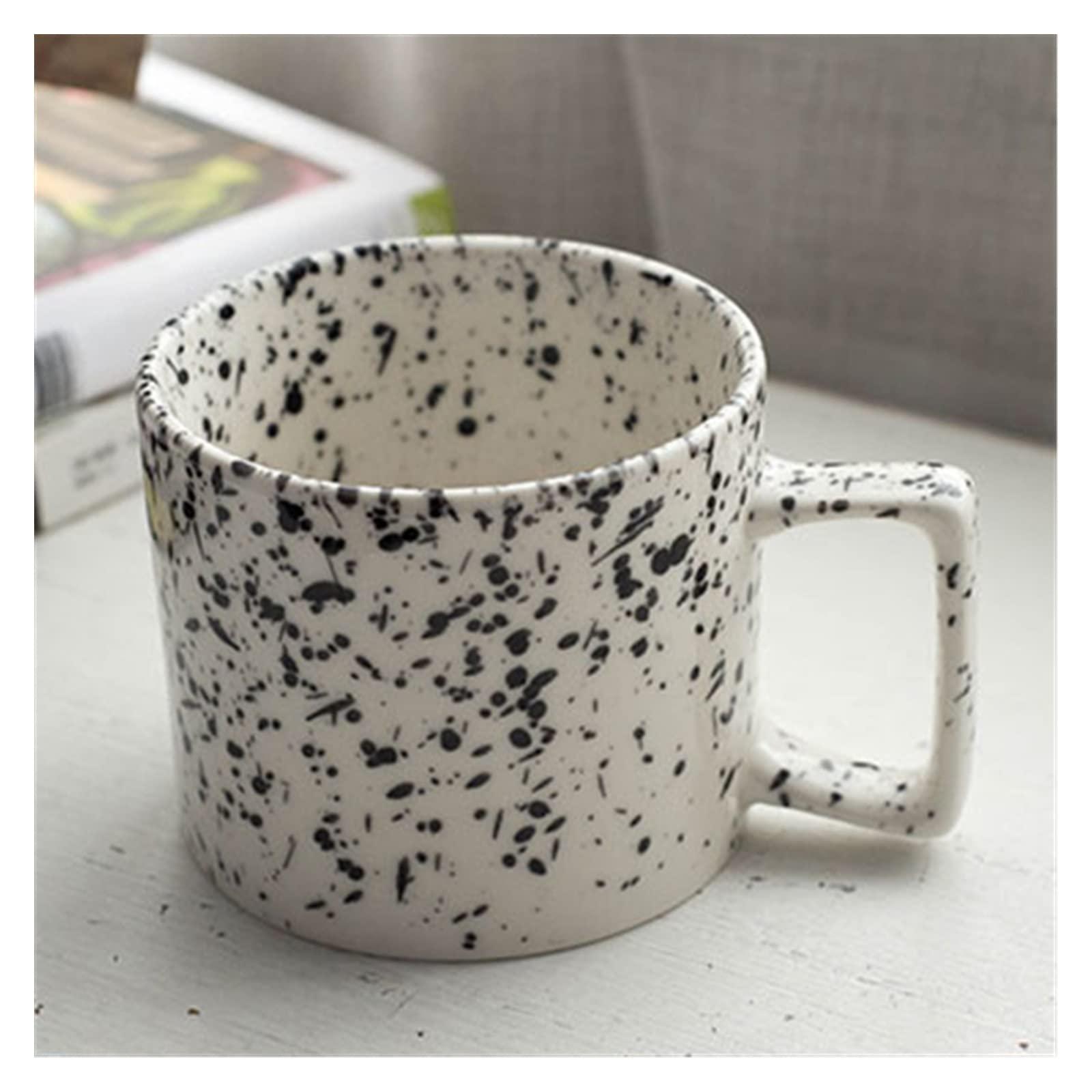 KOHARA KOHARA Coffee Mugs 250ml Household Black and White Ink Style Ceramic Cup Set of 2 Breakfast Milk Cup Afternoon Tea Set Coffee Cup Suitable for Home Use for Tea