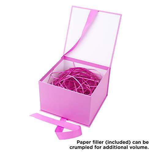 Hallmark Hallmark Medium Gift Box with Lid and Shredded Paper Fill (Light Pink 7 inch Box) for Anniversaries, Bridal Showers, Bachelorette, Bridesmaids Gifts, Valentine\'s Day, All Occasion