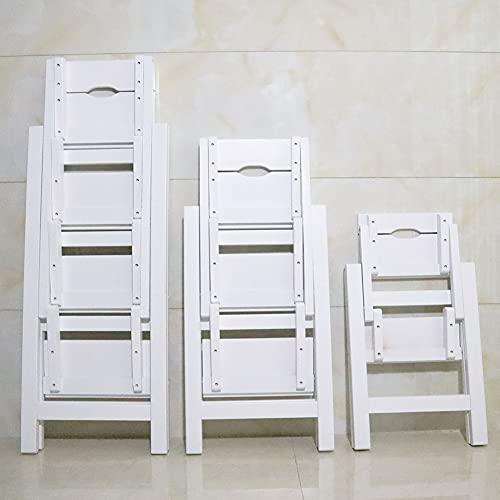 LUNEZY Wooden Folding Step Ladder Folding Step Stool for Adults & Kids Kitchen Ladders Small Foot Stools Portable Shoe Bench/Flower Rack Durable