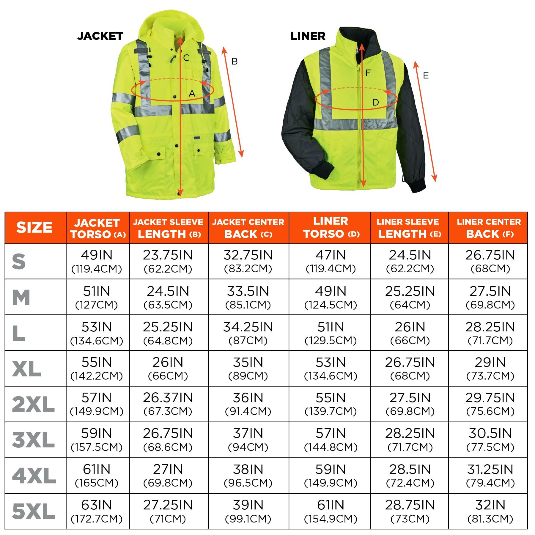 Ergodyne Ergodyne GloWear 8385 ANSI High Visibility 4-in-1 Reflective Safety Jacket