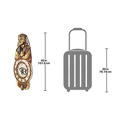 Design Toscano Design Toscano Medinet Habu Egyptian Wall Clock Sculpture, 40 Inch, Gold Leaf