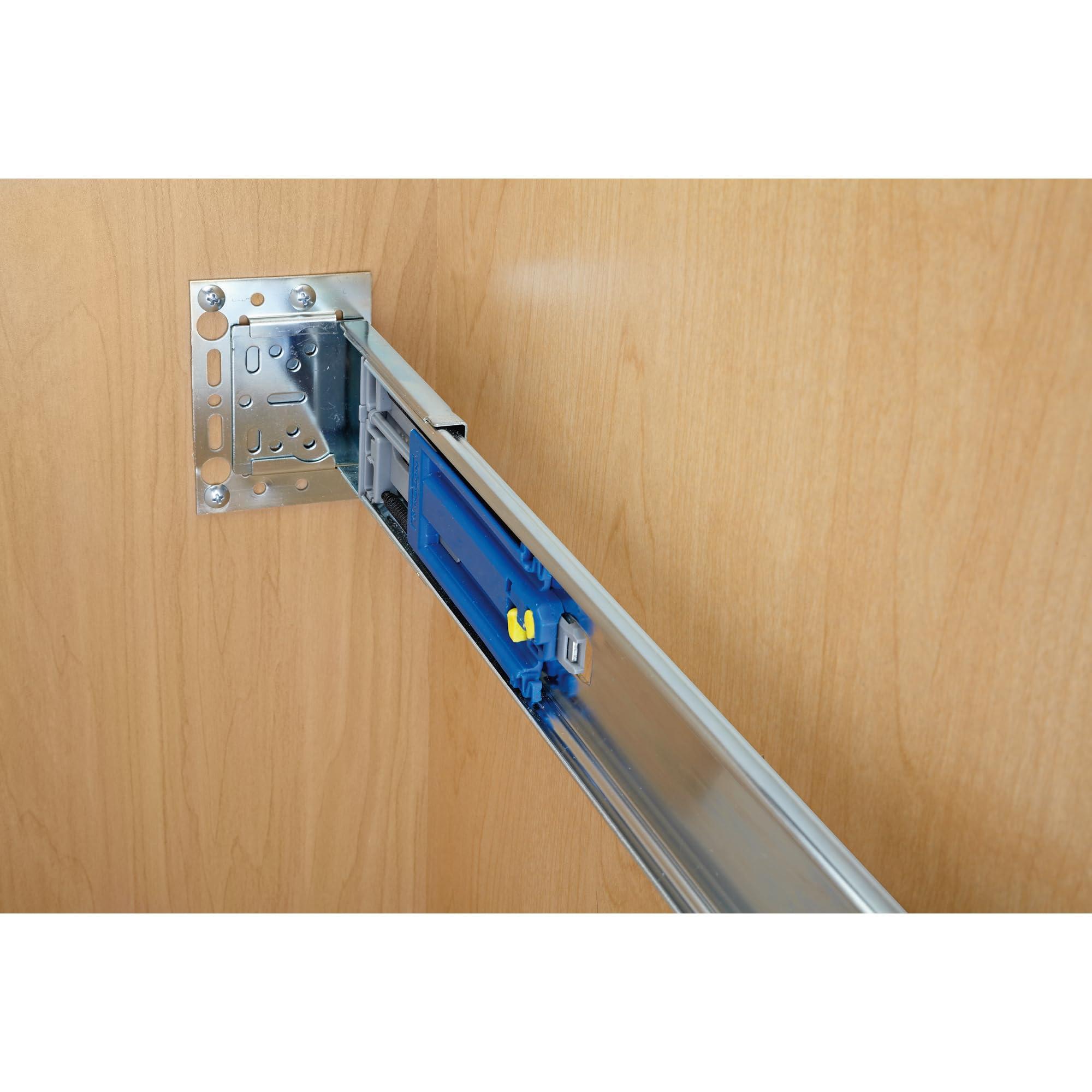 Rev-A-Shelf Rev-A-Shelf Double Pull Out Under Cabinet Trash Can w/Soft-Close, 35 Qt Garbage Bin for 15\" x 1.5\" Face Frame, Silver, 4WCTM-18BBSCDM2