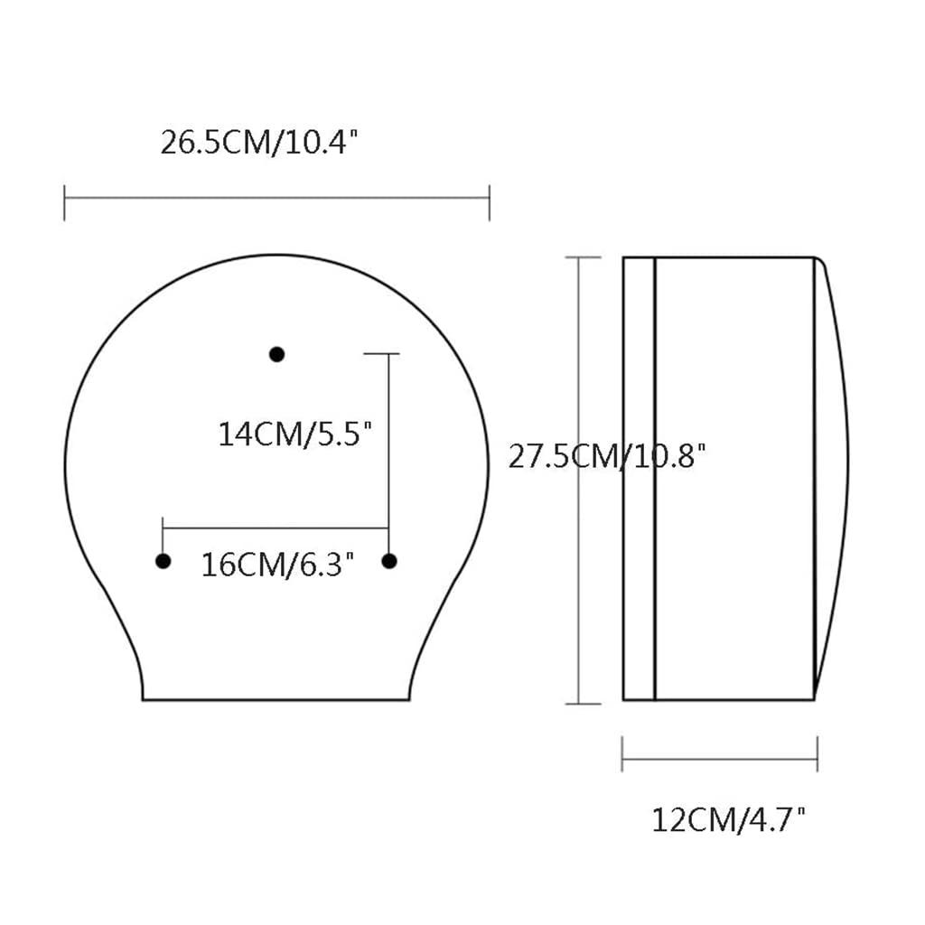 BKEKM Paper Towel Dispensers Wall-Mounted Paper Towel Dispenser Waterproof Lockable Hand Towel Dispenser Large Capacity Commercial Paper Towel Holders Fashion
