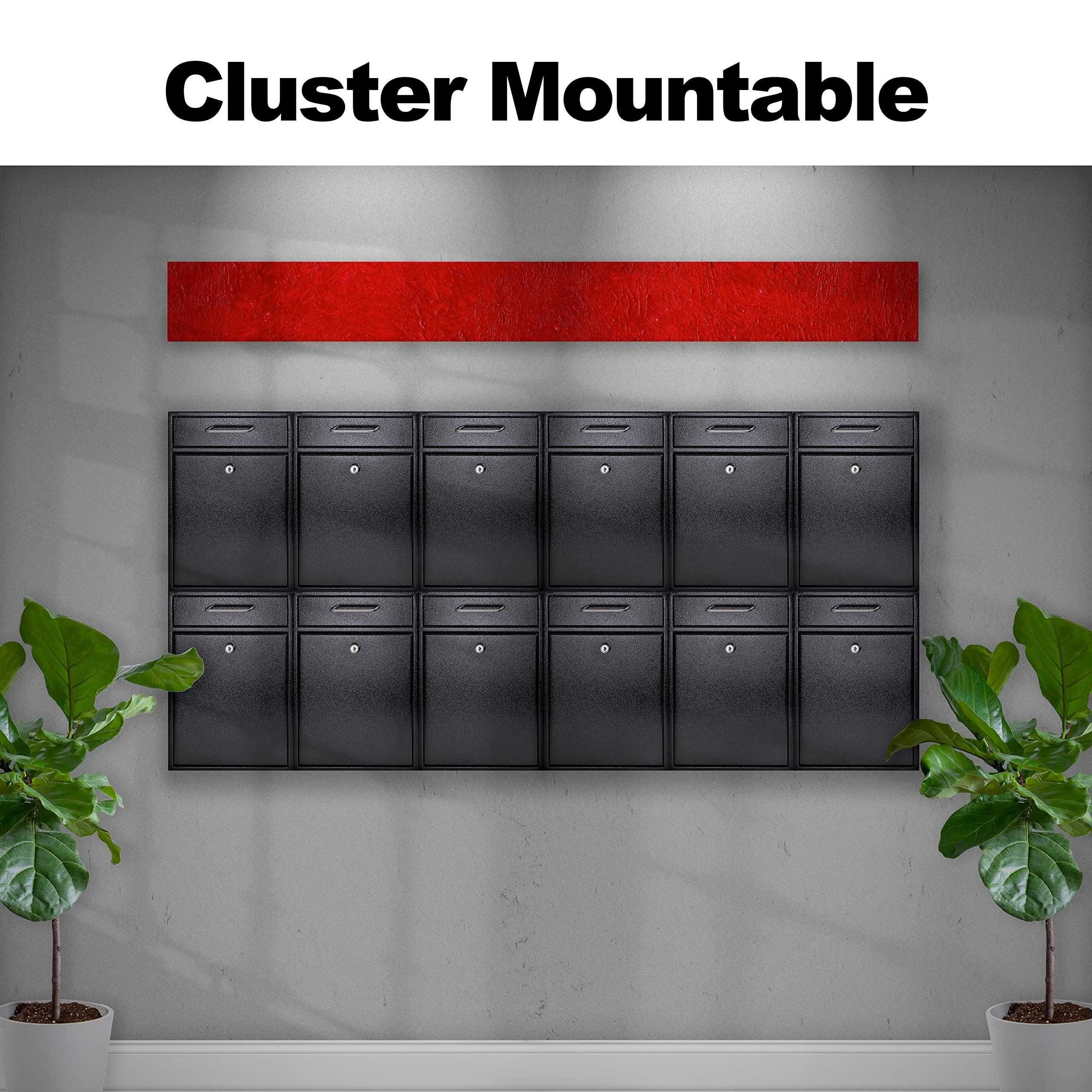 Mail Boss Mail Boss 7413 High Security Steel Locking Wall Mounted Mailbox-Office Comment Letter Deposit, Galaxy Drop Box,Medium