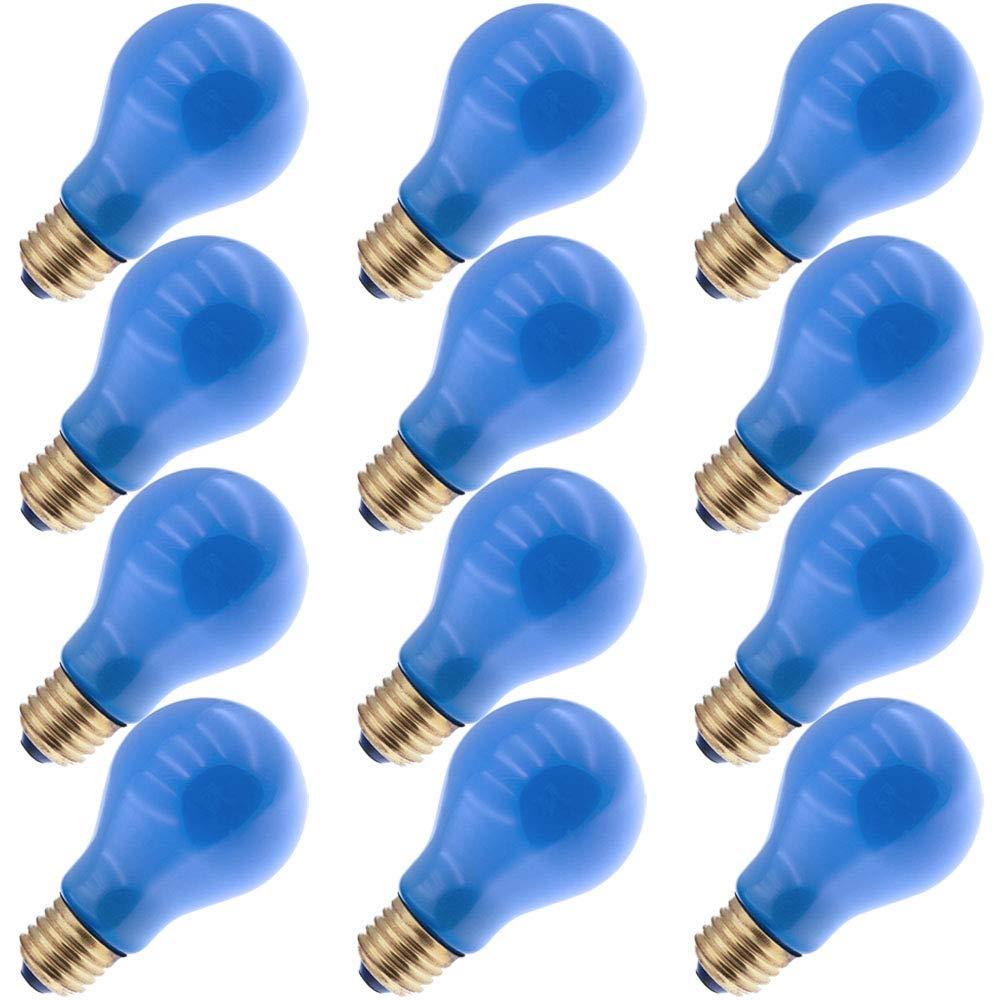 IP INDUSTRIAL PERFORMANCE Specialty/Decorative 40A19/B, 40 Watt, 130 Volt, A19, Medium Base, Blue Light Bulb (12 Pack)