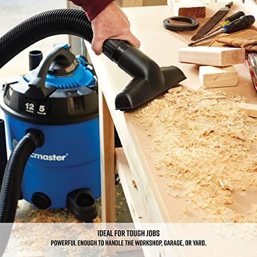 Vacmaster Vacmaster VBV1210, 12-Gallon* 5 Peak HP** Wet/Dry Shop Vacuum with Detachable Blower, Blue