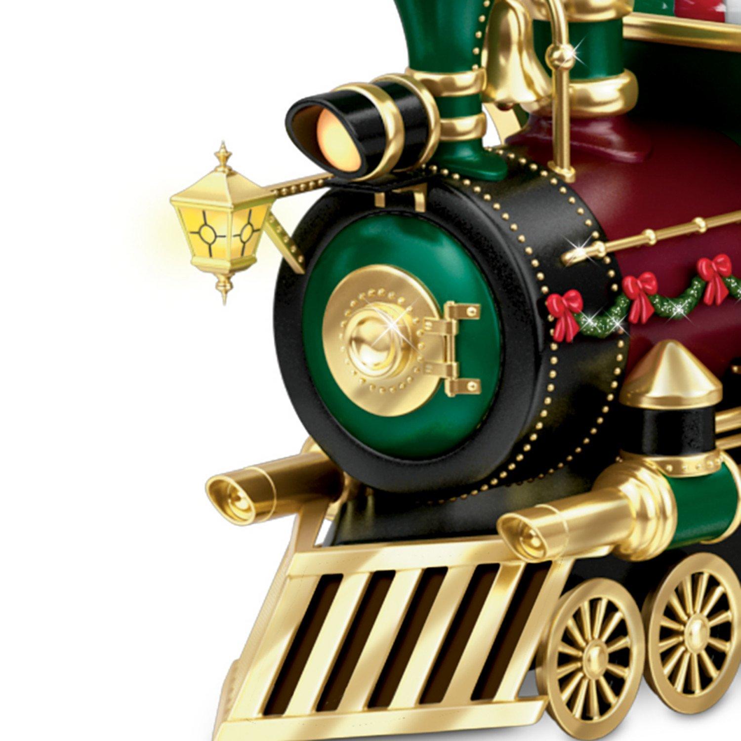 The Bradford Exchange Thomas Kinkade Santa Claus Is Comin' To Town Musical Snowglobe Train Car by The Bradford Exchange