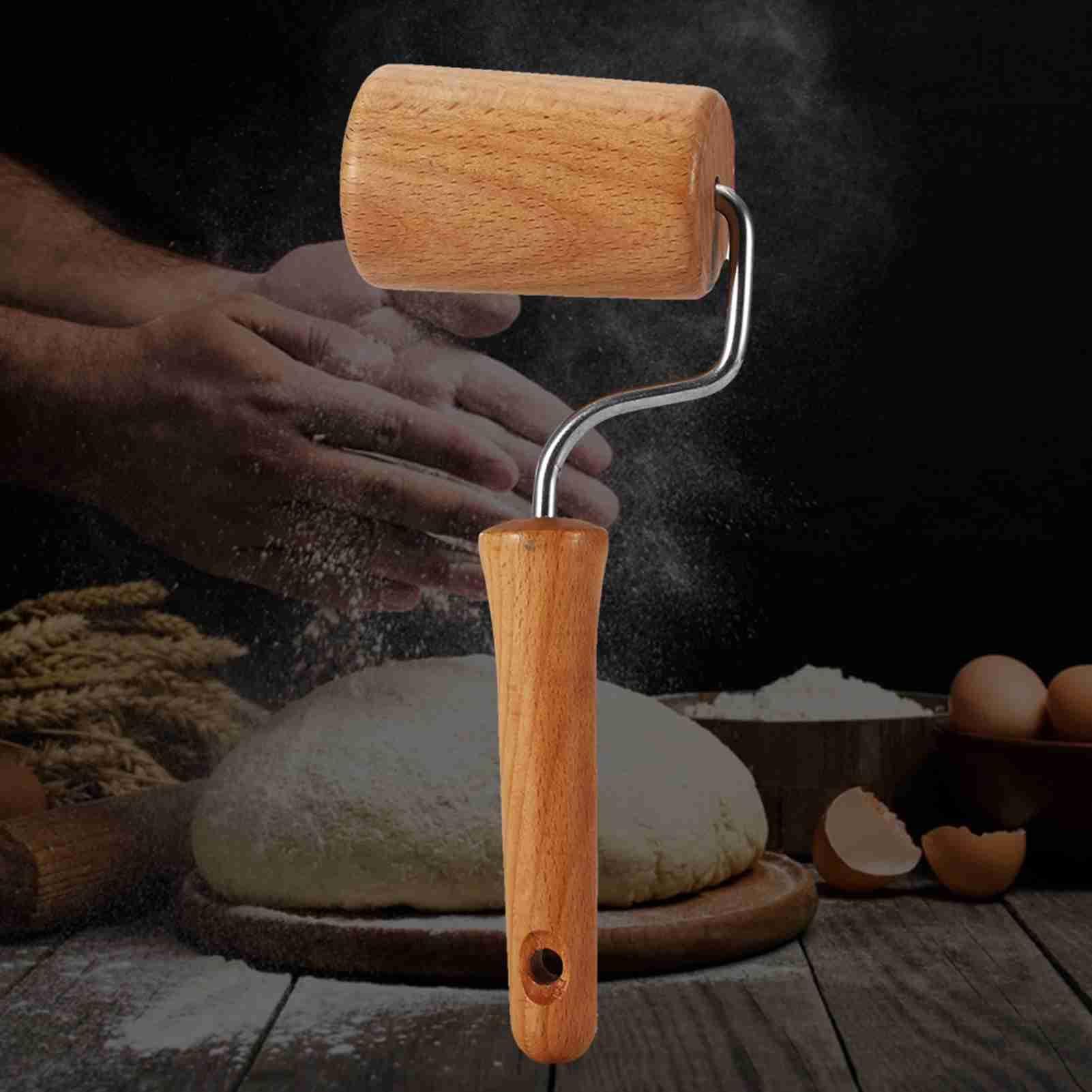 lvifloae Rolling Pin Pastry and Pizza Baker Roller Wooden Baking Kitchen Utensils Pizza Baker Roller Wooden Baking Kitchen Utensils Pizza for Home Kitchen Baking Cooking (Style 4)