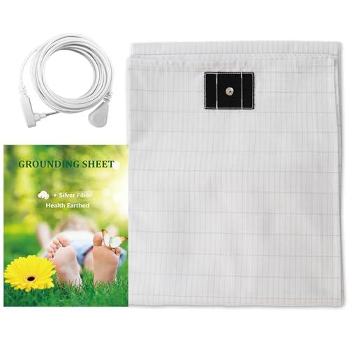 NIULAFR NIULAFR Grounding Sheets - 95% Nature Cotton +5% Silver Fiber - with Grounding Cord, Keep Good Sleep - Natural Healthy