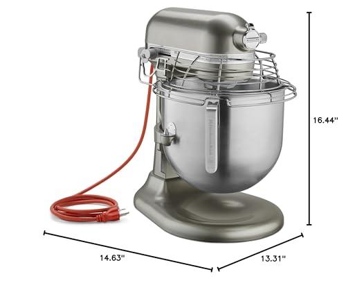 KitchenAid KitchenAid KSMC895CU 8-Quart Commercial Countertop Mixer with Bowl Guard, 10-Speed, Gear-Driven, Contour Silver