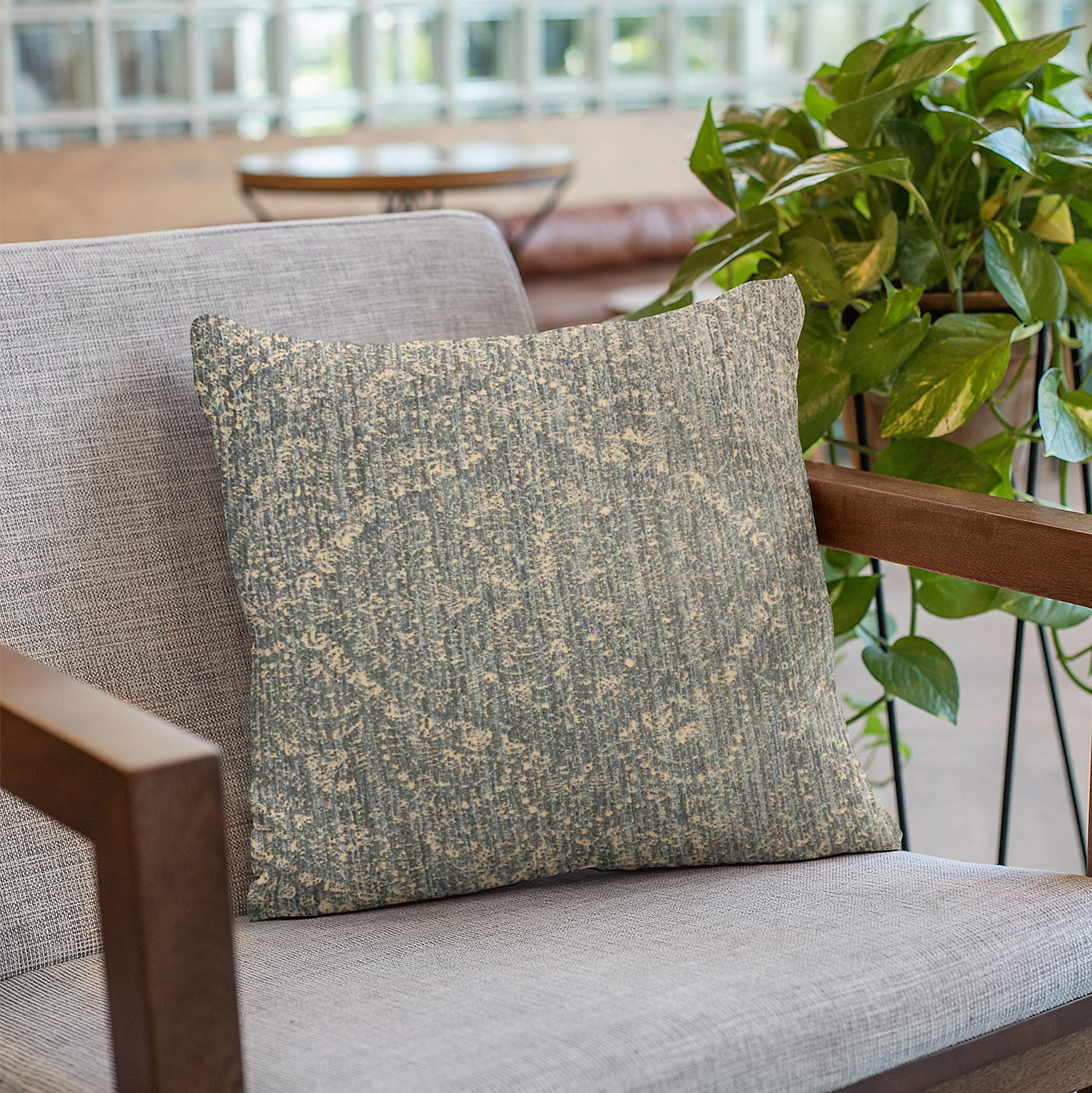 Plutus Brands Plutus Brands Blue Plutus Hidden Planet Medallion Luxury Throw Pillow 20 in x 36in, Double Sided 20\" x 36\" King