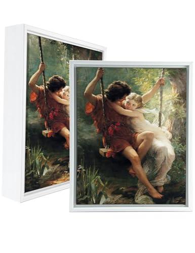 WHOLESALE ARTS AND FRAMES WHOLESALE ARTS AND FRAMES Floater Picture Frame Set of 2. 24x30 White 2-1/8\" Polystyrene Floating Frame for 0.75 1.5 1.75 Stretched Canvas Wholesaleartsframes-com 3592 Series Made in USA