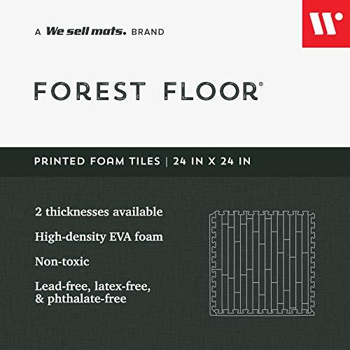We Sell Mats Forest Floor 5/8 Inch Thick Printed Foam Tiles, Premium Wood Grain Interlocking Foam Floor Mats, Anti-Fatigue Flooring, White Oak, 24 Sq Ft