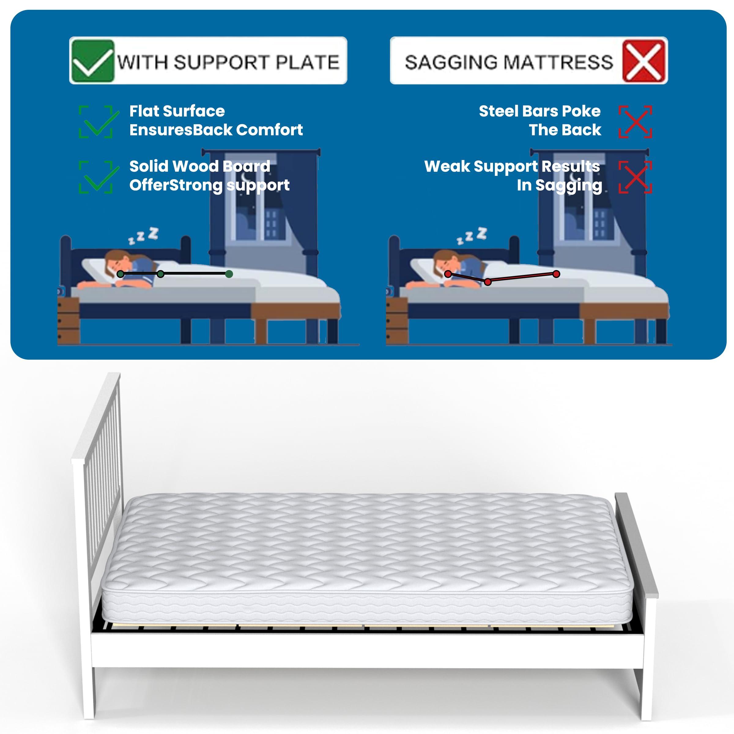 BBX-G BBX-G Heavy Duty Thick Folding Box Spring, Mattress Supporting Wood Floor, Foldable Box Spring, Bed Support Slats, 60\"x30\"