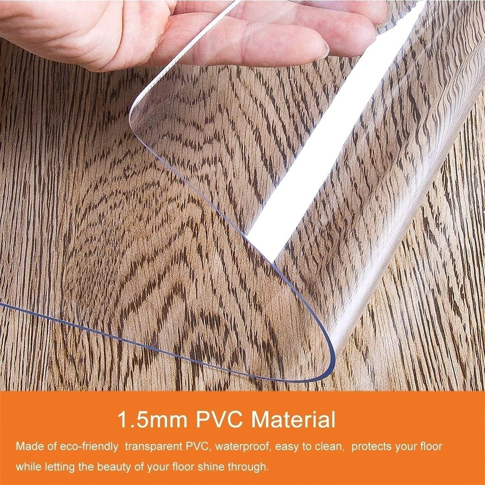 SSZY Clear Plastic Rug Runners for Hallways, Transparent PVC Durable Rugs Cover for Carpet Corridor Doormat Protector, Waterproof & Non Slip (Size : 0.6x3m/2x9.8ft)