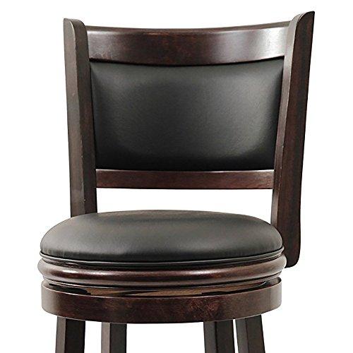 Boraam Boraam Augusta Bar Height Swivel Stool, 29-Inch, Cappuccino, 2-Pack