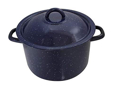 Imusa IMUSA USA Speckled Enamel Stock Pot 7.75-Quart, Blue