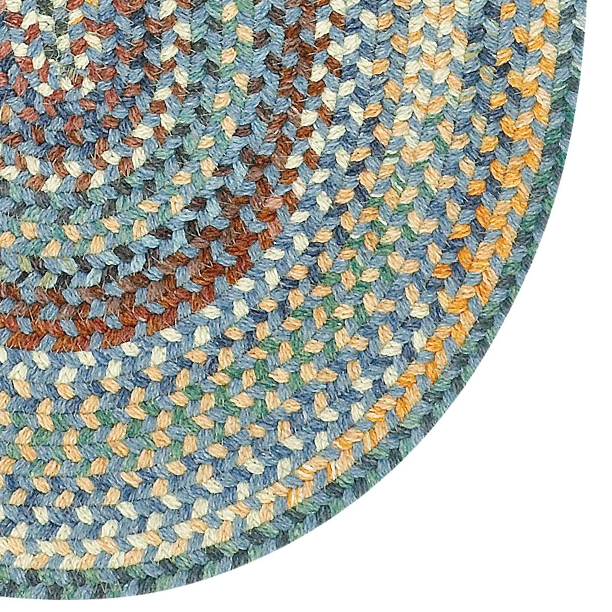 Capel Capel American Heritage Legacy Blue 3'0"X5'0" Oval Braided Rug