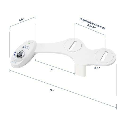 LUXE Bidet LUXE Bidet NEO 110 - Fresh Water Non-Electric Bidet Attachment for Toilet Seat, Adjustable Water Pressure, Rear Wash (White)