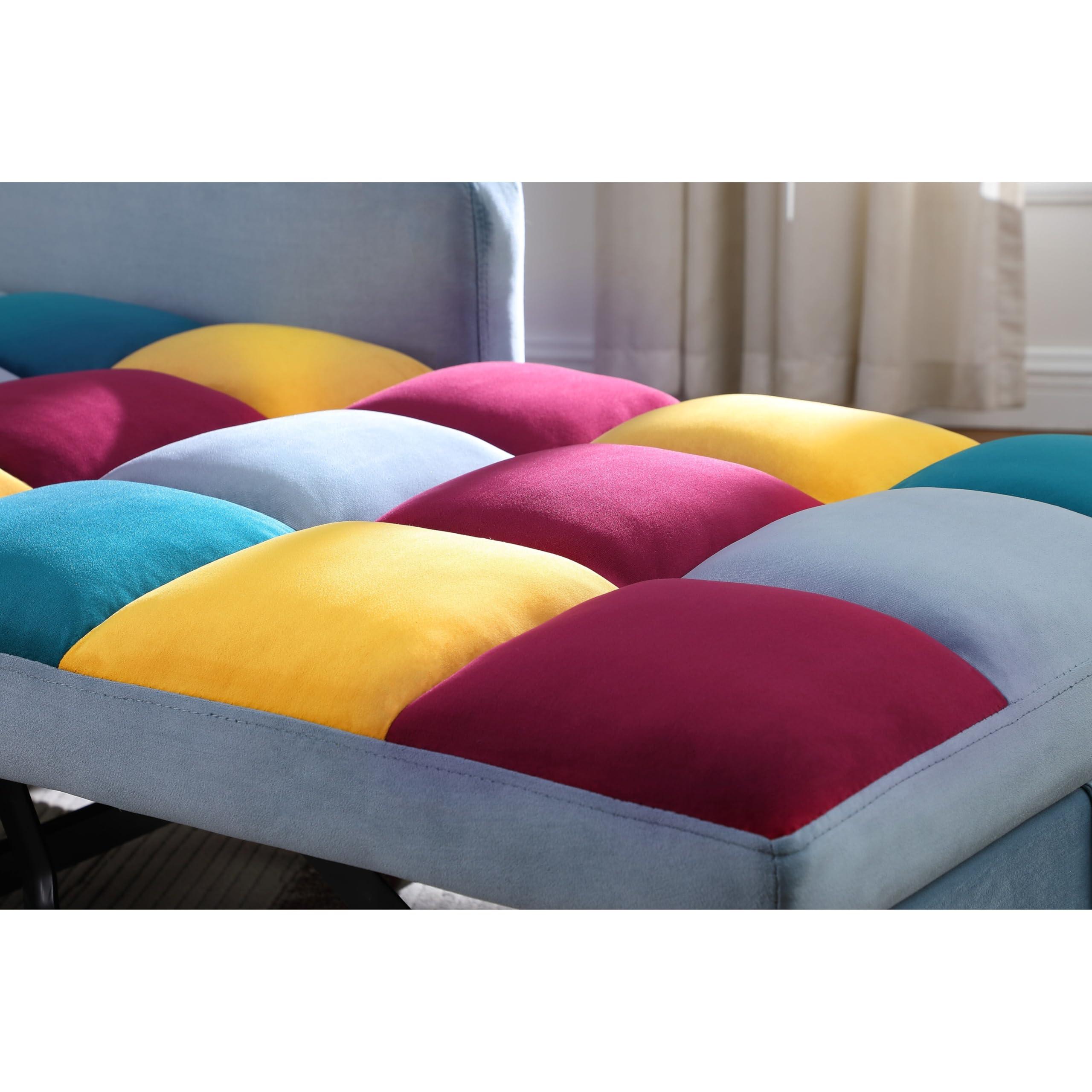 Bed Bath & Beyond Convertible Sleeper Sofa Chair Bed, Adjustable Chair with Pillow, Multi-Functional Sleeper Chair Rainbow