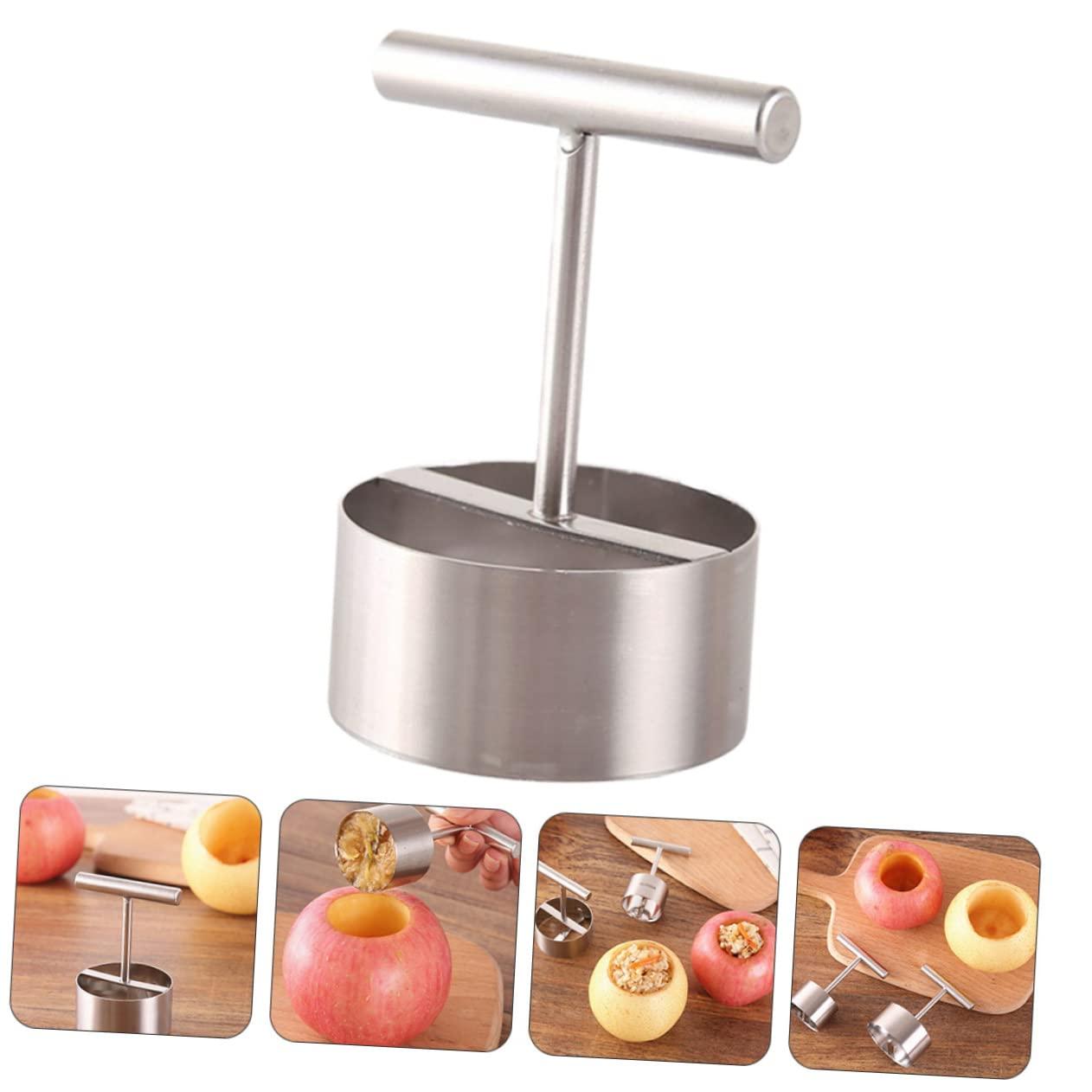 VOSAREA VOSAREA 1pc Apple Rice Fruit Seeder Fruit Fruit Corer Bell Pepper Corer Tool Fruit Pitter Tool Pineapple Peeler Corer Apples Core Divider Olive Pitter Silver Stainless Steel