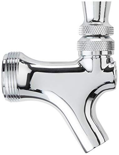 Bev Rite Bev Rite Beer Faucet and 4-Inch Shank Kit with Black Handle (2 Pack), Chrome