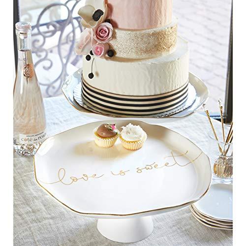 Santa Barbara Design Studio Santa Barbara Design Studio Wedding Ceramic Cake Stand, 11.5-Inches in Diameter, Love is Sweet