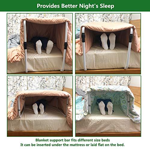 Zelen Zelen Blanket Lifter Foot Surgery Tent Cradle Bed Sheet Lifter Blanket Lift Bar Support Medical Tent Adjustable Blanket Holder for Bed Feet Ankle Surgery Recovery Arthritis Leg Cramps Gout Care