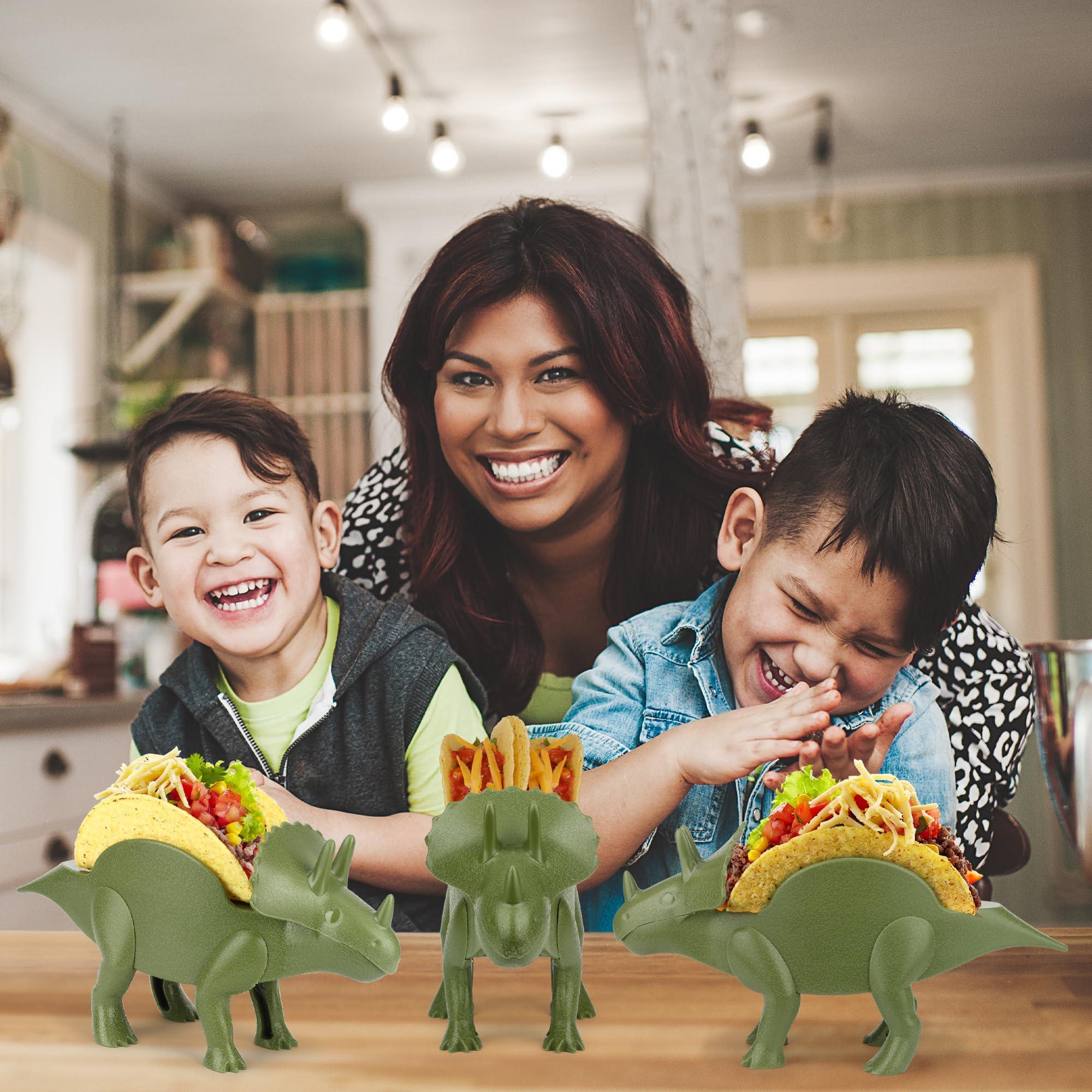 Funwares Funwares Original Tricerataco - The Ultimate Dinosaur Taco Holder, Fun and Practical White Elephant Gift, Hold 2 Tacos