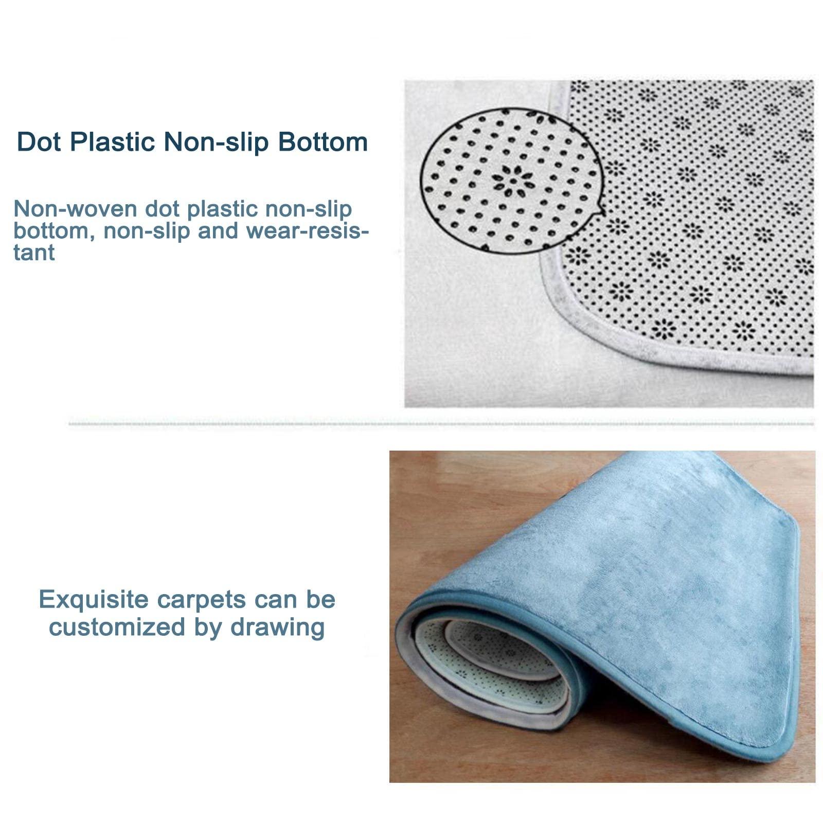 Oueoty Cityscape Paris Eiffel Tower White Area Rug 2x3ft/24x36in/60x90cm,Non Slip Floor Carpet Yoga Mat for Living Dinning Room Bedroom Kitchen