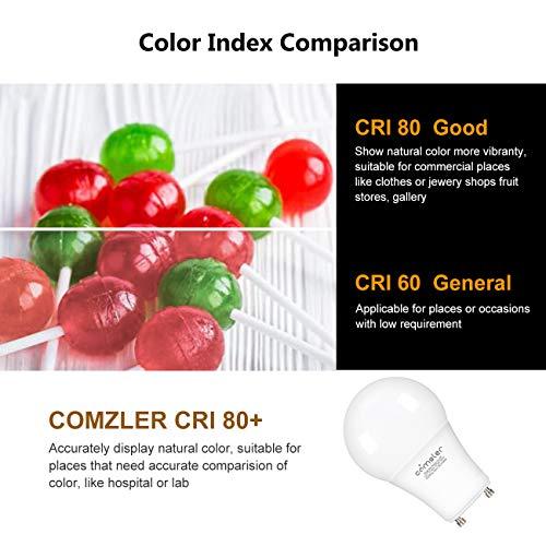 comzler comzler GU24 Base A19 LED Bulb 9W Equivalent 80W, 2 Pin LED Light Bulb 2700K Warm White CRI 85, 900LM,Non-dimmable Bulb for CFL Replacement 4 Pack