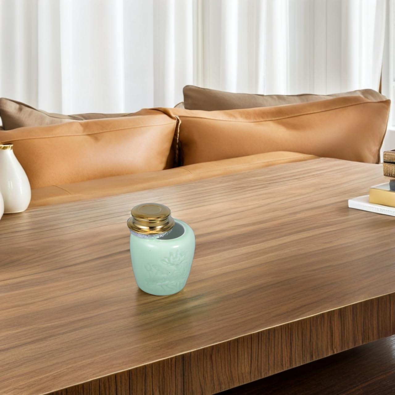 DECHOUS DECHOUS Ceramic Tea Canister Small 24oz Loose Leaf Tea Storage Container Porcelain Tea Canister with Lid for Loose Tea Sealed Ceramic Jar for Home Kitchen Office Tea Coffee Sugar