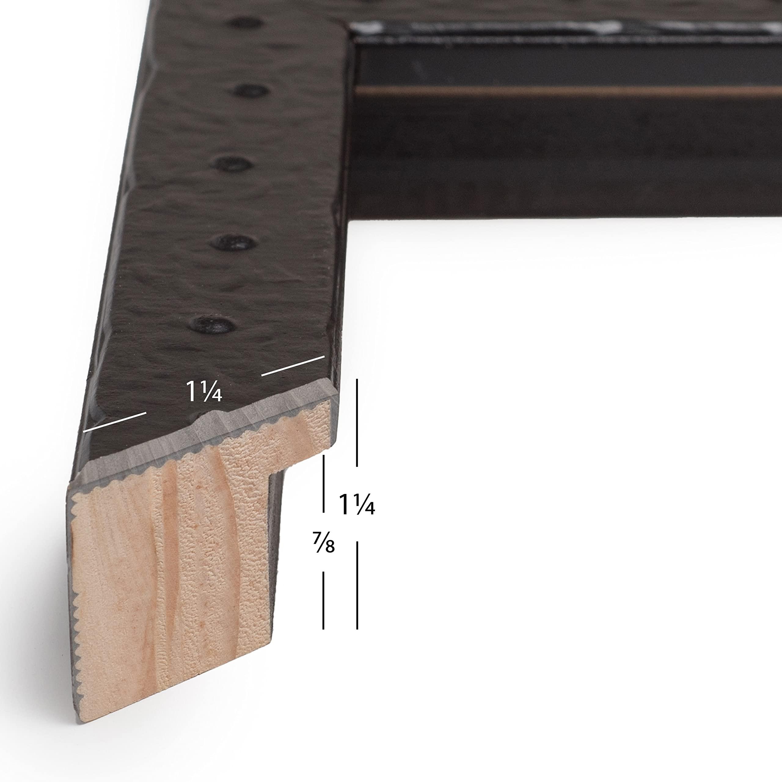 Craig Frames Craig Frames Rivet, 12x14 Picture Frame, Asphalt Black