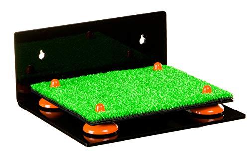 Better Display Cases Better Display Cases Versatile Acrylic Display Case - Small Rectangle Box with Mirror, Wall Mount, Orange Risers and Turf Base 8.75\" x 7.75\" x 7\" (A006-OR)