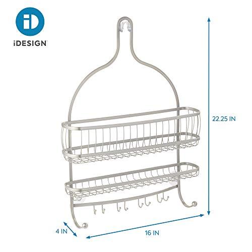iDesign iDesign York Lyra Jumbo Hanging Shower Organizer - 16" x 4" x 22.5", Satin