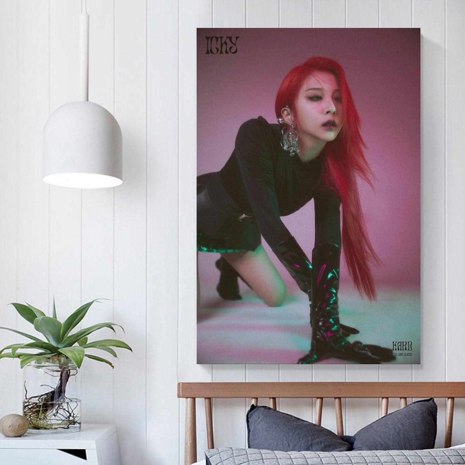 HomeLoft Basics JIWOO KARD Kpop ICKY Group Korea KPOP ARTIST Poster Decorative Painting Canvas Wall Art Living Room Posters Bedroom Painting 20x30inch(50x75cm)