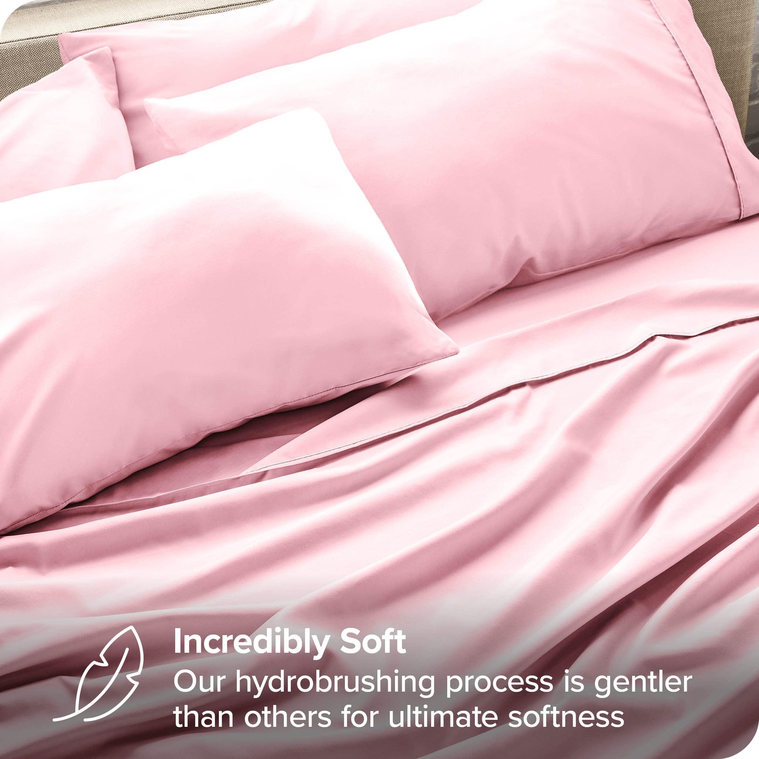 Safhome Soft 1000 Thread Count Queen Pink Sheet Set 6 Piece Bed Sheets for Queen Size Bed 18 Inches Deep Pocket Breathable Hotel Quality Bedding Sheets & Pillowcases
